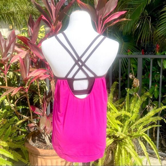 Athleta Hidden Agenda Brown Berry Bra Tank - Picture 5 of 7